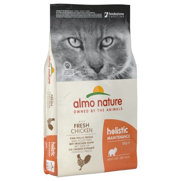 Almo Nature Holistic Chicken & Rice Kibble for Cats - 12kg