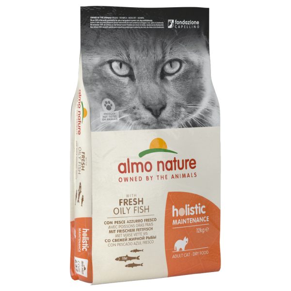 Almo Nature Holistic Oily Fish & Rice Kibble for Cats - Economy Pack: 2 x 12kg