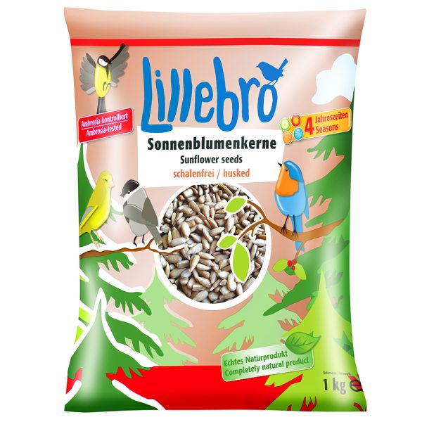 Lillebro Husk-Free Sunflower Seeds - Economy Pack: 3 x 1kg