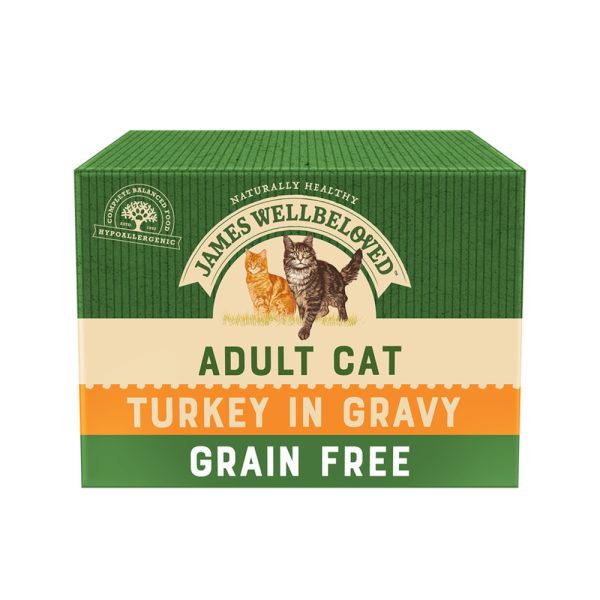 James Wellbeloved Adult Cat - Turkey - Complementary: Adult Cat Turkey Pouches (12 x 85g)